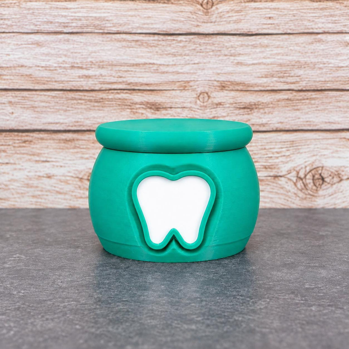 Grüne Zahndose für Milchzähne zur Aufbewahrung für Kinder und als schönes Zahnfee Geschenk