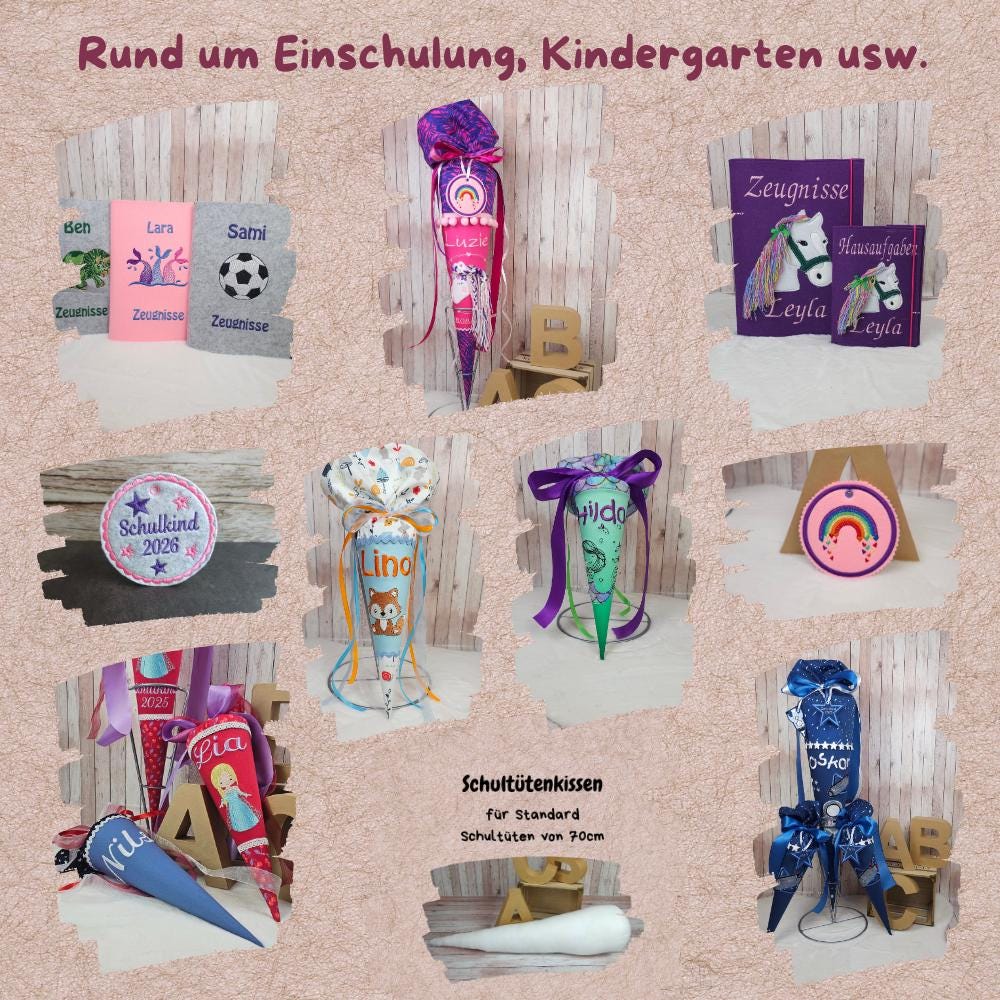 Personalisierte Meerjungfrau Schultüte passend zum Ergobag PerlentauchBär, Schultüte Mädchen zur Einschulung