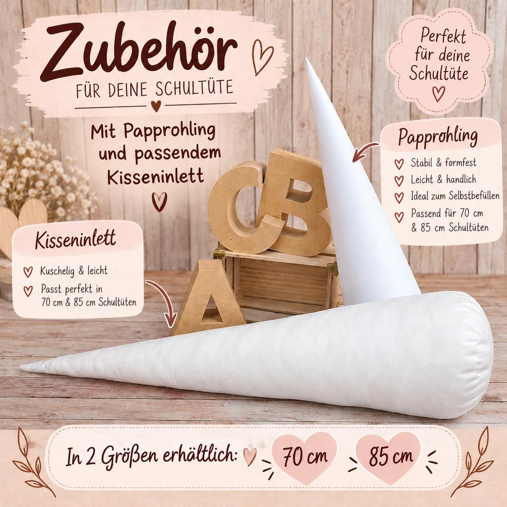 Schultüte Axolotl Mädchen passend zum Ergobag Zaubärwelt personalisierte Zuckertüte mit Name Stoff Schultüte