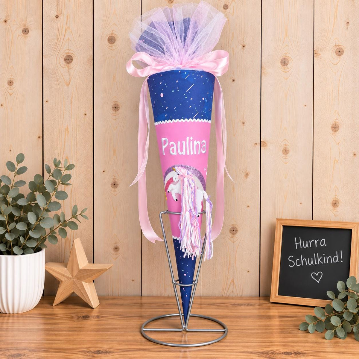 Einhorn Schultüte personalisiert passend zum Step by Step Star Seahorse Zoe, Schultüte Mädchen zur Einschulung