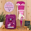 Schultüte passend zum Step by Step Pretty Unicorn Nuala, Pferde Schultüte personalisiert, Stoff Zuckertüte Mädchen, Einschulung