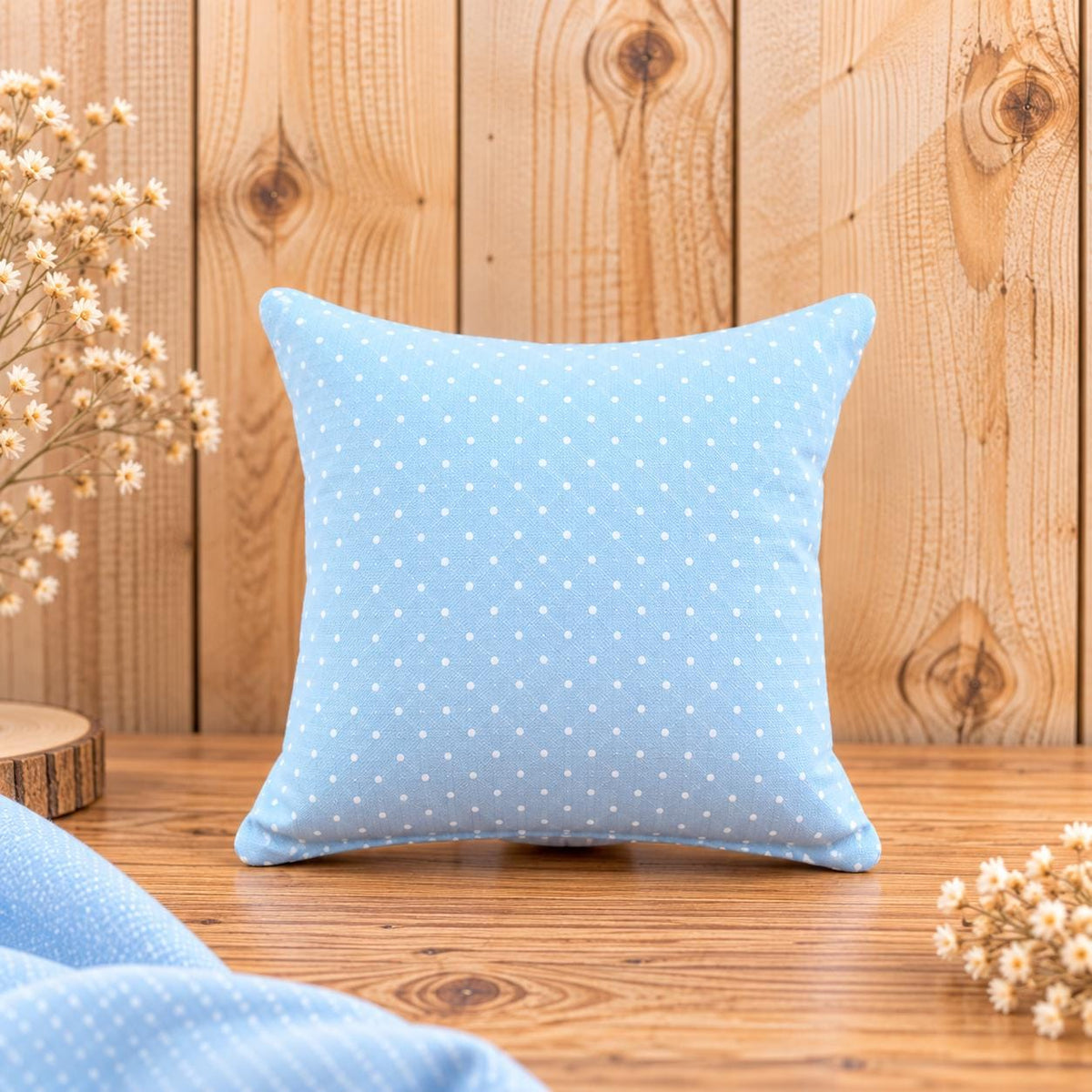 Zahnfeekissen hellblau 11×11 cm – Handgemacht mit Tasche | Zahnfee Geschenk für Kinder