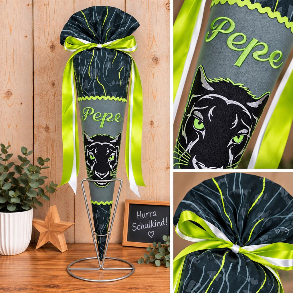 Personalisierte Schultüte passend zum Step by Step Danger Cat Chiko Panther Schultüte zur Einschulung