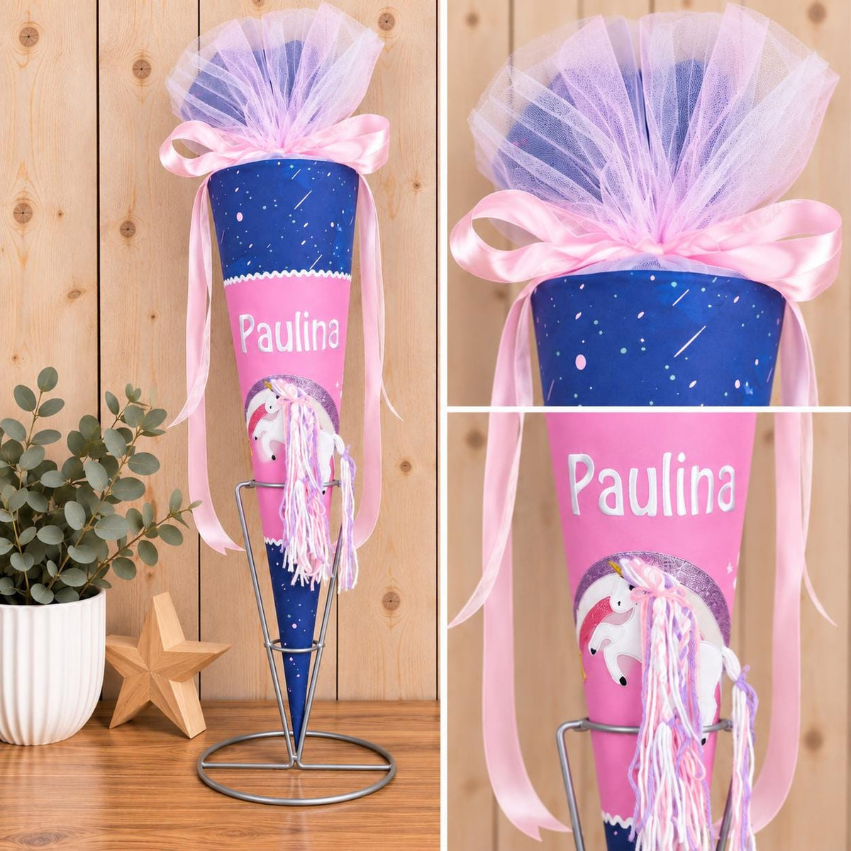 Einhorn Schultüte personalisiert passend zum Step by Step Star Seahorse Zoe, Schultüte Mädchen zur Einschulung