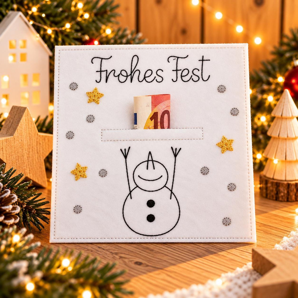 Wunscherfüller Weihnachten, Geldgeschenk, Weihnachtsgeld, Geldgeschenkverpackung, Filzkarte, Weihnachtsgeschenk, Geldgeschenk Weihnachten