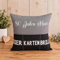 Kissen mit Einstecktaschen, Brillenkissen, Aufbewahrungskissen, Geburtstagsgeschenk, personalisiertes Kissen, Geschenk zum 80. Geburtstag