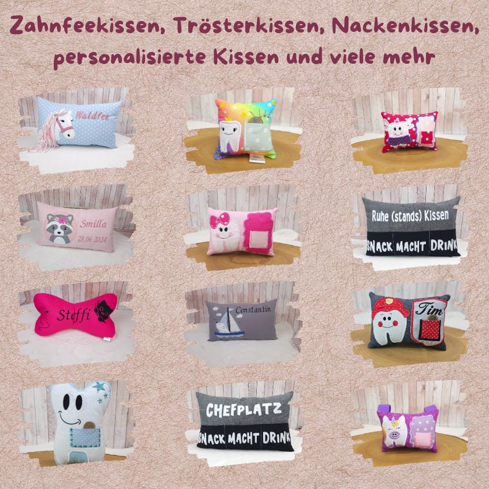 Personalisiertes Kissen mit Einstecktaschen, Geschenkidee für Sie & Ihn, Snackkissen, Kuschelkissen mit Taschen, individuelles Geschenk