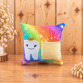 Zahnfeekissen Regenbogen 11×11 cm – Handgemacht mit Tasche | Zahnfee Geschenk für Kinder