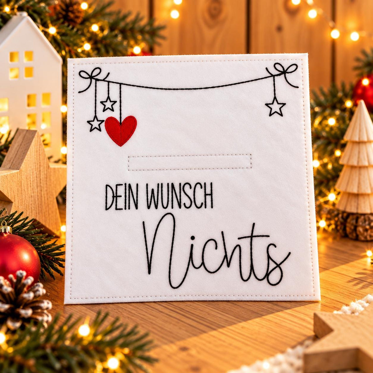Wunscherfüller Weihnachten, Dein Wunsch nichts Geldgeschenk, Weihnachtsgeld, Geldgeschenkverpackung, Filzkarte, Weihnachtsgeschenk