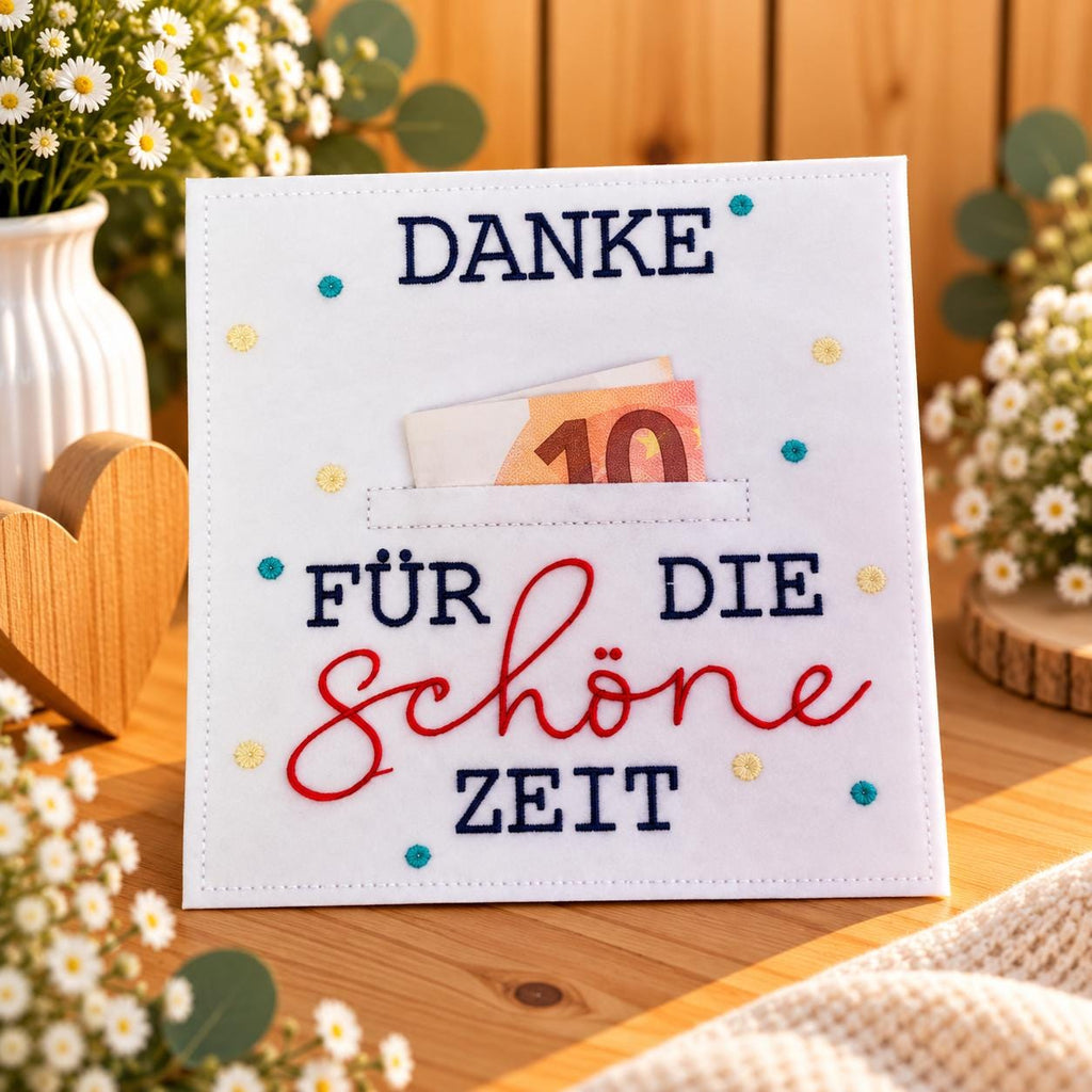Dankekarte mit Geldfach, Geldgeschenk Danke, Geldgeschenk Verpackung, Geschenk zum Abschied, Dankeschön Geschenk, Geld schön verschenken