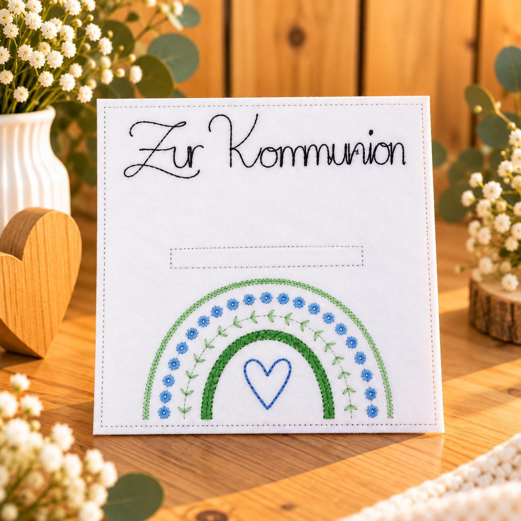 Wunscherfüller zur Kommunion, Geldgeschenk Kommunion, Kommunionsgeschenk, Geldgeschenk, Filzkarte