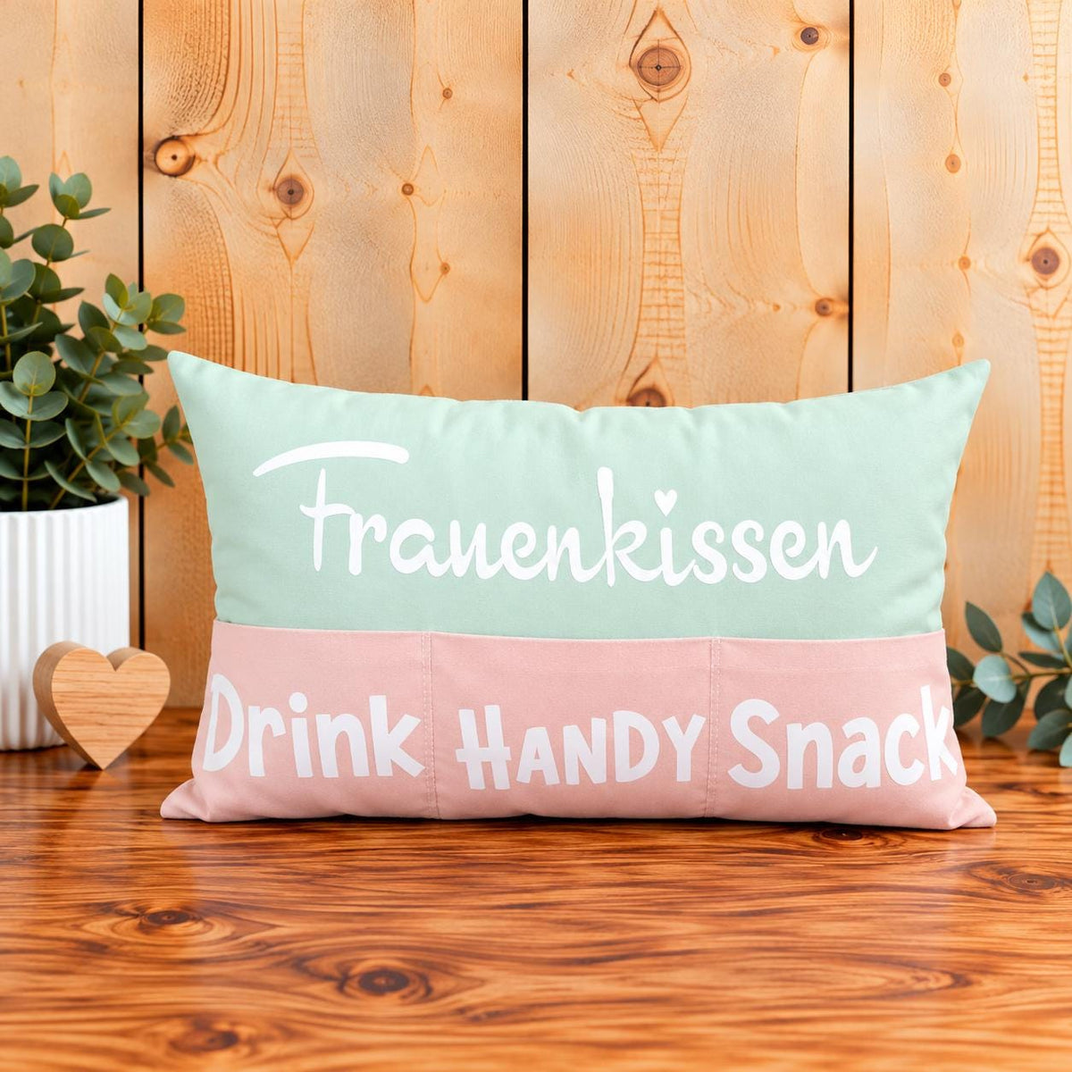 Kissen mit Einstecktaschen, besondere Geschenkidee, praktisches Kuschelkissen, Snackkissen mit Taschen