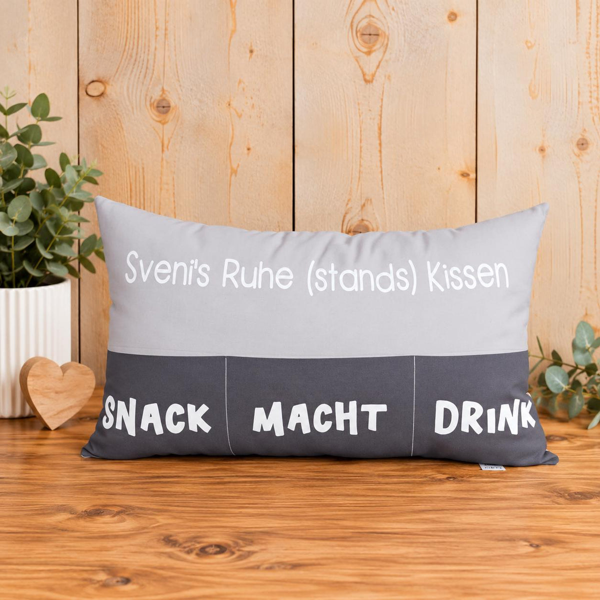 Kissen mit Einstecktaschen, besondere Geschenkidee, praktisches Kuschelkissen, Snackkissen mit Taschen, Ruhestandskissen