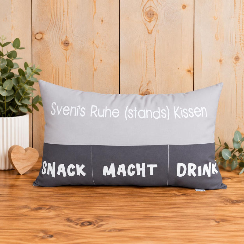 Kissen mit Einstecktaschen, besondere Geschenkidee, praktisches Kuschelkissen, Snackkissen mit Taschen, Ruhestandskissen
