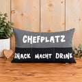 CHEFPLATZ Kissen mit Einstecktaschen, besondere Geschenkidee, Kissen mit Taschen, individuelles Geschenk für Sie & Ihn, Kuschelkissen