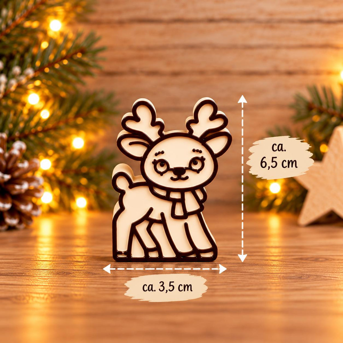 Rentier Reagenzglas Halter STL & 3MF, 3D Druckdatei für Geldgeschenke, Weihnachtsdeko, kommerzielle Lizenz inklusive