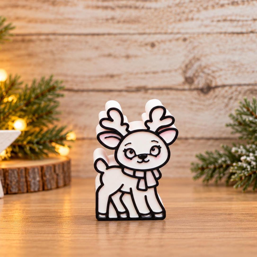 Rentier Reagenzglas Halter STL & 3MF, 3D Druckdatei für Geldgeschenke, Weihnachtsdeko, kommerzielle Lizenz inklusive