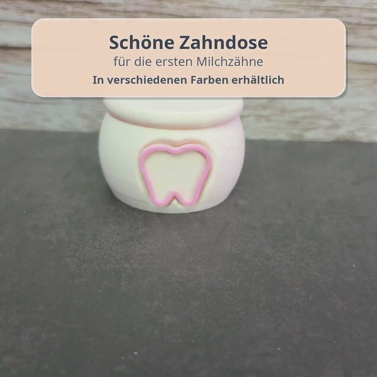Grüne Zahndose für Milchzähne zur Aufbewahrung für Kinder und als schönes Zahnfee Geschenk