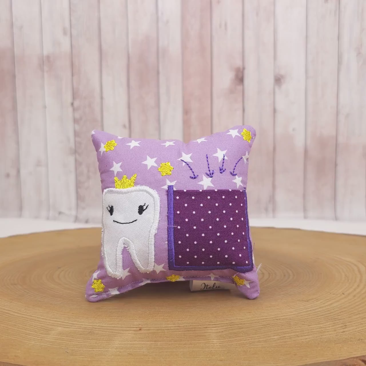Zahnfee Kissen, Zahnfeekissen für Kinder, Milchzahn Kissen mit Tasche, Zahnfee Geschenk, Zahnkissen, handgemacht, Geschenk für Mädchen