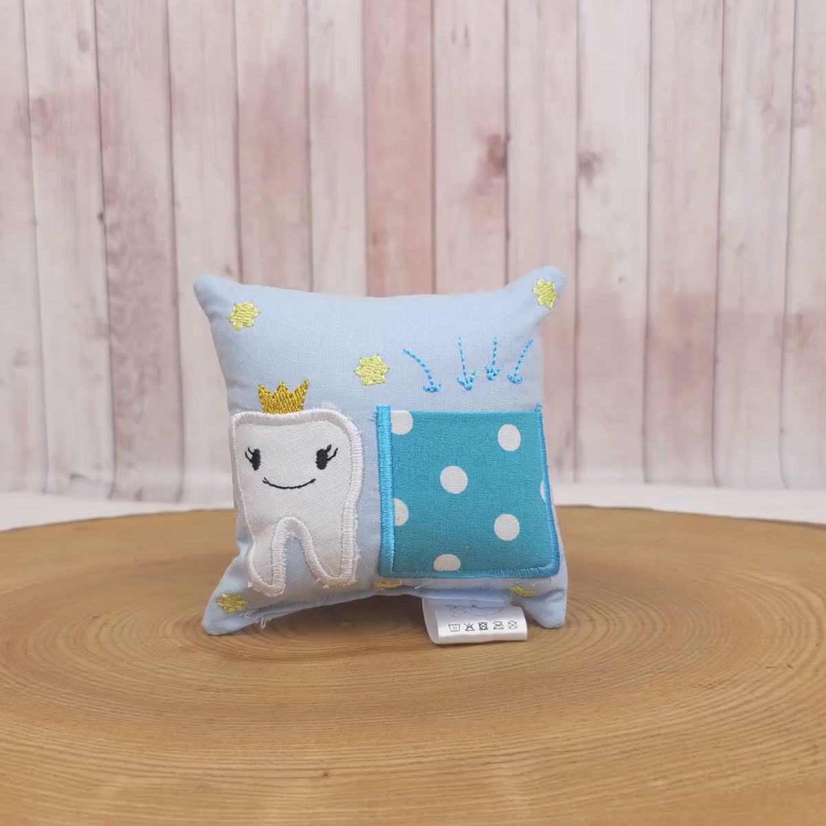 Zahnfeekissen, Zahnfee Kissen für Kinder, Zahnkissen mit Zahntasche, Zahnfee Geschenk, Milchzahn Kissen, handgemacht, Geschenk für Kinder