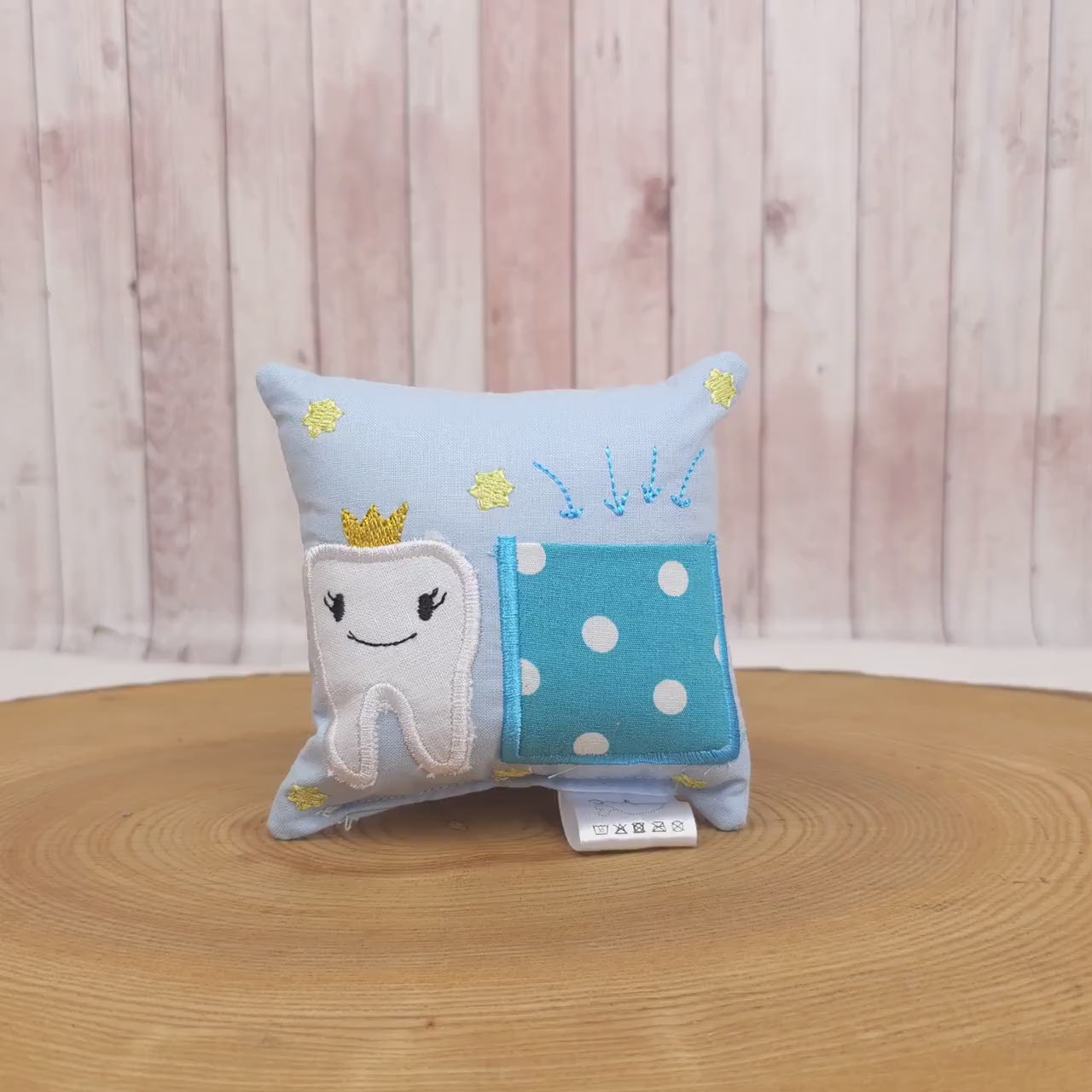 Zahnfeekissen, Zahnfee Kissen für Kinder, Zahnkissen mit Zahntasche, Zahnfee Geschenk, Milchzahn Kissen, handgemacht, Geschenk für Kinder