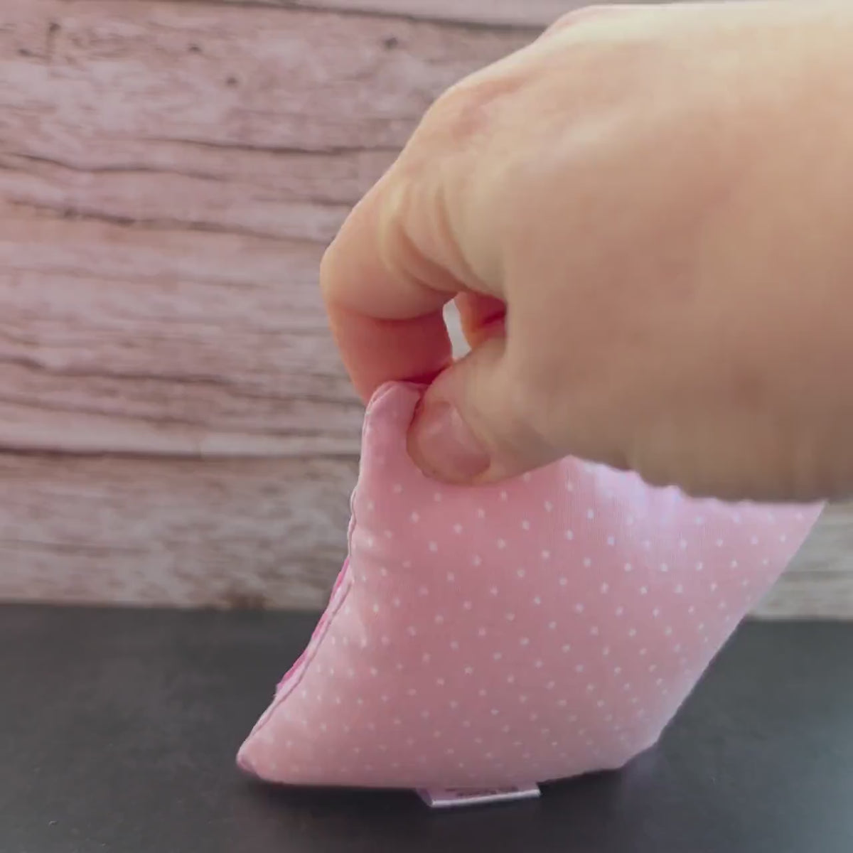 Zahnfeekissen rosa 11×11 cm – Handgemacht mit Tasche | Zahnfee Geschenk für Kinder