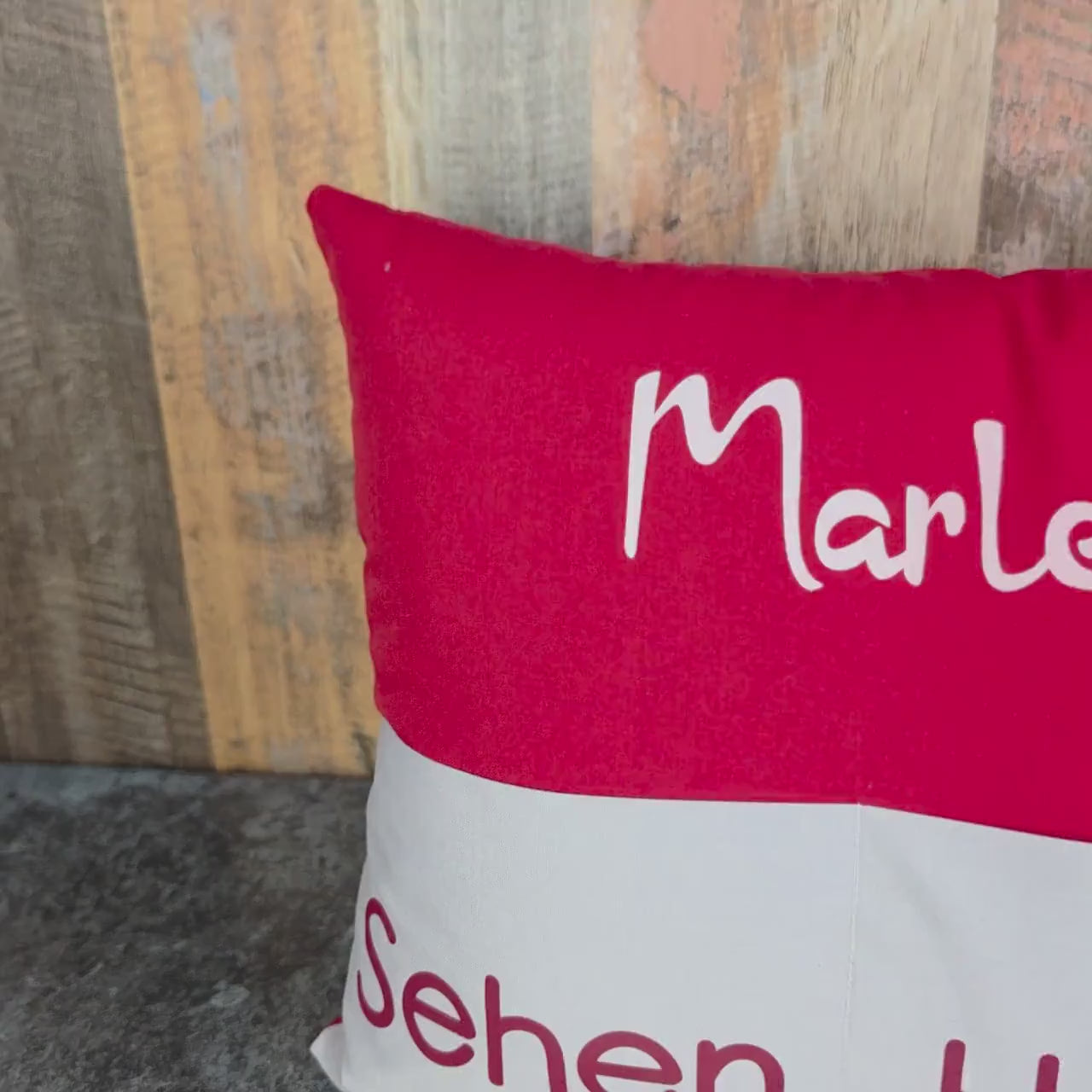 Personalisiertes Kissen mit Einstecktaschen, Aufbewahrungskissen, Namenskissen, individuelles Kissen